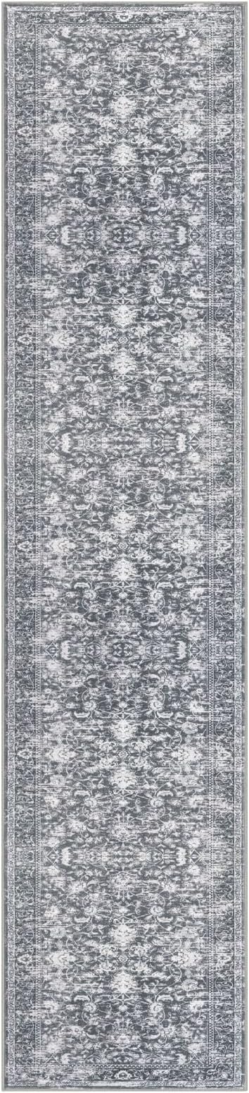 KILOCOCO Runner for Hallway 2x12 Runner Rug Printed Vintage Floral Washable Rug
