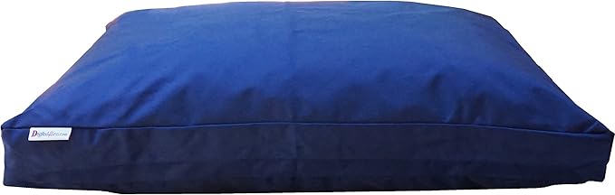 Dogbed4less Memory Foam Dog Bed for Medium to Large Dogs with Orthopedic Comfort, Waterproof Liner and Heavy Duty Nylon Cover 47X29 Pillow, Navy Blue