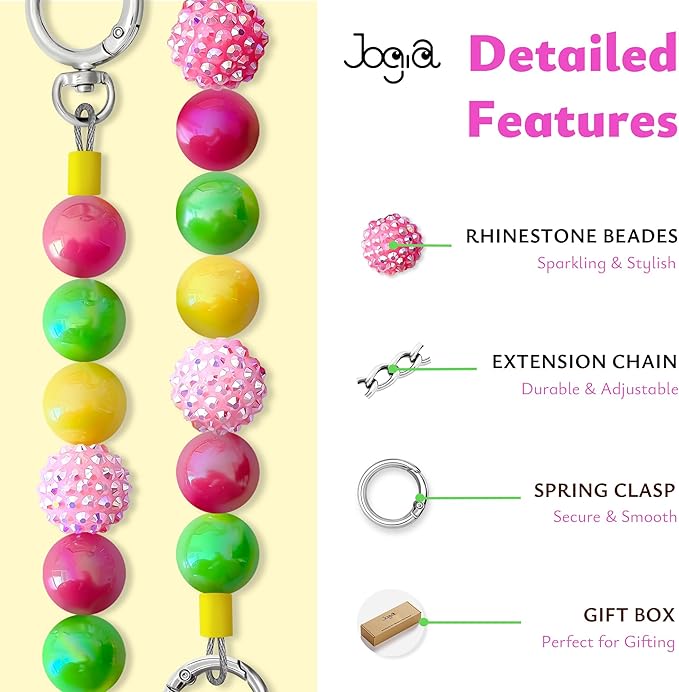 Beaded Dog Necklace Collar, Adjustable Jewelry-Inspired Design with Sparkle Beads (Vivid Tropics, Medium)
