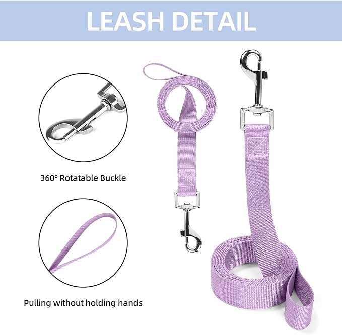 Small Dog Harness and Leash Set, Breathable Mesh Puppy Harness, Adjustable Dog Harness for Small Medium Large Dogs, No-Pull Pet Harness for Daily Walking (Blue, Medium)