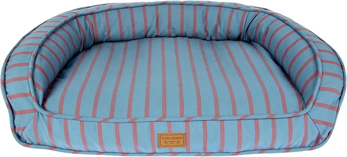Harry Barker Striped Pillow and Lounger Dog BEDS, Striped Lounger Bed - Medium