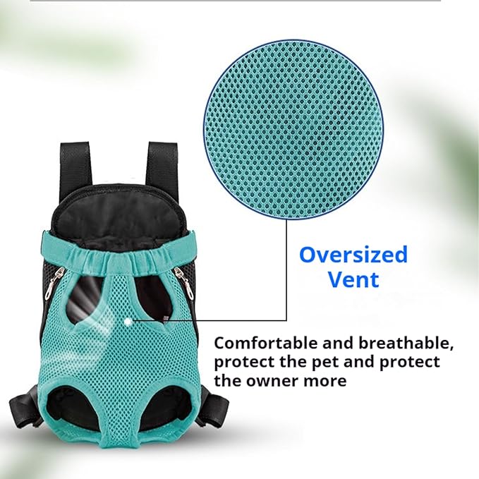 Portable Pet Carrier Backpack, Adjustable Pet Front Cat Dog Carrier Backpack Travel Bag for Small Medium Dogs Cats Puppies, Cat Backpack Carrier for Hiking Cycling (C, L)