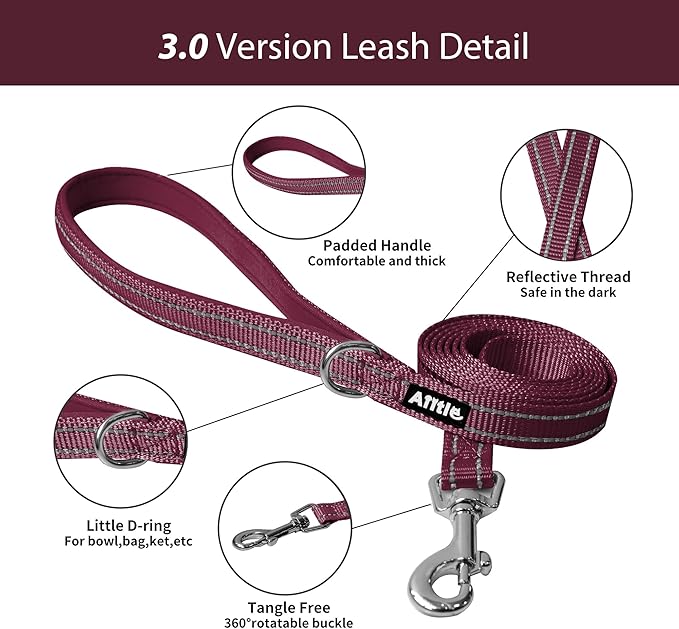 AIITLE Dog Harness, Christmas No-Pull Cat Harness with a Leash, Adjustable Reflective Puppy Vest Harness Escape Proof, Outdoor Walking, Running for Extra Small Dogs and House Cats Burgundy XXXS