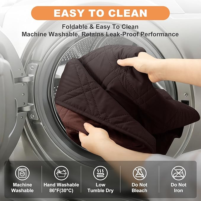 100% Waterproof Dog Couch Protector, Triple-Layer Waterproof Dog Bed Cover Pet Blanket Reversible 2-Tone Sofa Shield, Non-Slip Furniture Guard for Pets(42×50 Inch, Chocolate+Coffee)