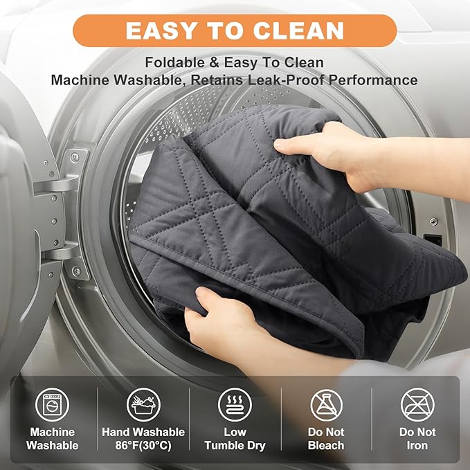 100% Waterproof Dog Couch Protector, Triple-Layer Waterproof Dog Bed Cover Pet Blanket Reversible 2-Tone Sofa Shield, Non-Slip Furniture Guard for Pets(82×92 Inch, Gray+Gray)