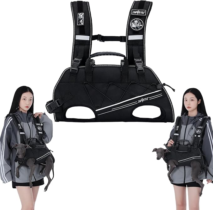 Dog Lift Harness for Small Dogs,Dog Backpack Carrier,Adjustable Padded Breathable Straps for Dogs, Disabled, Joint Injuries, Arthritis,S(4.5-7.5LBS)