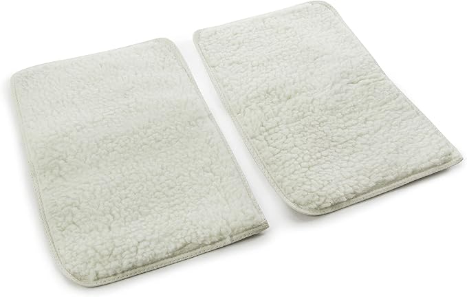 Sherpa Replacement Liners for Travel Pet Carriers - Soft Absorbent Cat & Dog Kennel Pad with Waterproof Backing, Machine Washable Crate Pads, 19x12.25in - 2 Pack, White, Large
