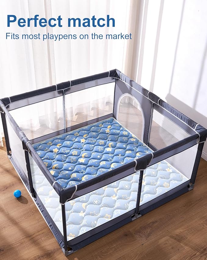 Odorless Premium Foam Baby Play Mat 71" X 59", Extra Large Activity Playmats for Babies,Toddlers, Infants, Soft Thicker Baby Mat for Floor, Play & Tummy Time, Machine Washable for Easy Care