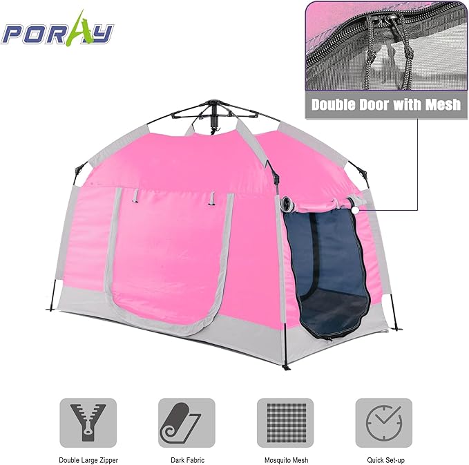 Kids Play Tent-Portable Playhouse Children House -Easy Set up Indoor Outdoor with Carry Bag for Kids-Light Strip Design for Night use -Space for Children and Parents-Birthday