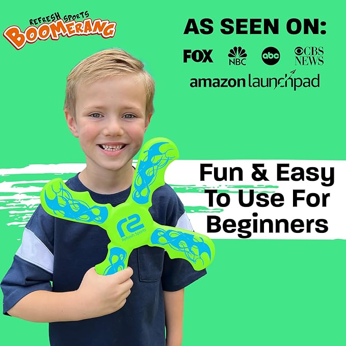 Boomerangs for Kids: Best Soft Flying Beach Toys for Kids - Cool Birthday Gifts for Boys & Girls - Sports Beach Games & Pool Toys - Outdoor Games & Fun for Boys Ages 8-12 & 4 5 6 7 8 9 10 11 12 13 14