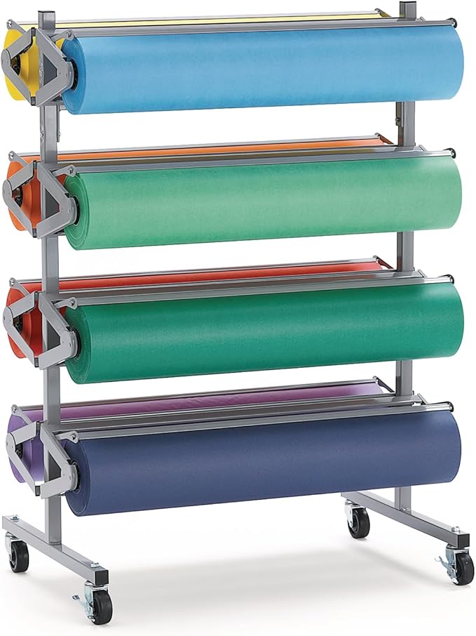 Colorations Arts and Crafts Paper Roll - 36" x 1000', Dark Blue , Dual Surface, Markers, Finger Paints, Painting, Watercolors, Acrylic Paints, Wall Art, Bulletin Board Paper, Kids Crafts