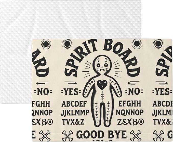 Pet Blanket for Travel and Home, Spirit Board with A Voodoo Doll Occultism Set, Reversible Plush Dot Design with Soft Grip Texture on One Side Perfect for Car Seats Moving Vehicles