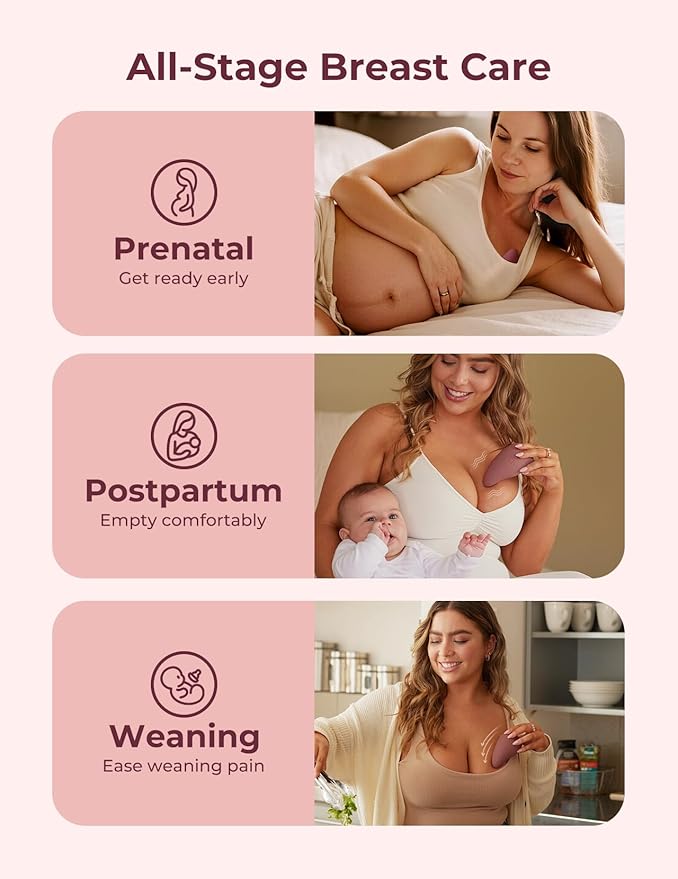 Momcozy M5 Breast Pump & A1 Lactation Massager Combo -Wearable Breast Pump with Double-Sealed Flange (3 Modes/9 Levels) + 2-in-1 Lactation Massager (Heat & Vibration) for Clogged Ducts & Milk Flow