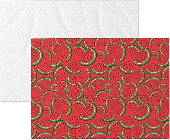 Pet Blanket for Travel and Home, Summer Fruit Red Green Watermelon, Reversible Plush Dot Design with Soft Grip Texture on One Side Perfect for Car Seats Moving Vehicles