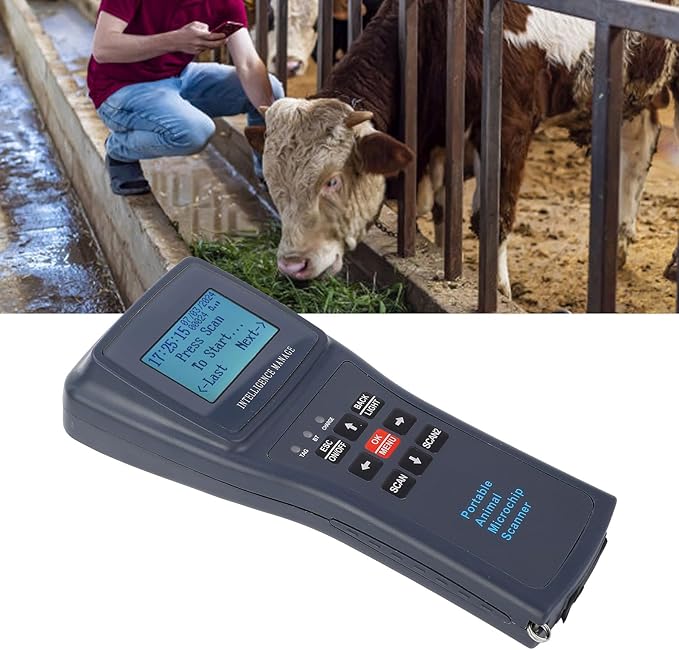 Sonew Pet Microchip Scanner Handheld ID Reader with Capability, Automatic Data Storage & USB Connectivity (with Bluetooth)