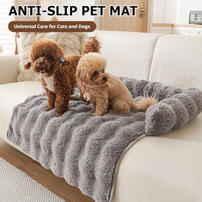 Dream Cloud Pet Sofa Bed for Couch, Fluffy Fuzzy Cozy Washable Couch Cover,Luxurious Cozy Dog CouchBed,Non-Slip Fluffy Plush Dog Sofa Mat for Furniture Protector for Small, Medium Dogs and Cats