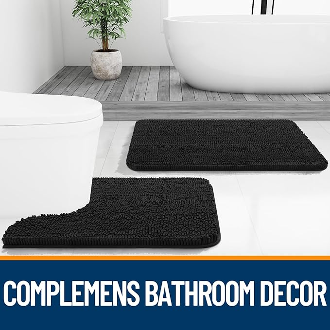 OLANLY Bathroom Runner Rugs 70x24, Extra Soft Absorbent Chenille Bath Rugs