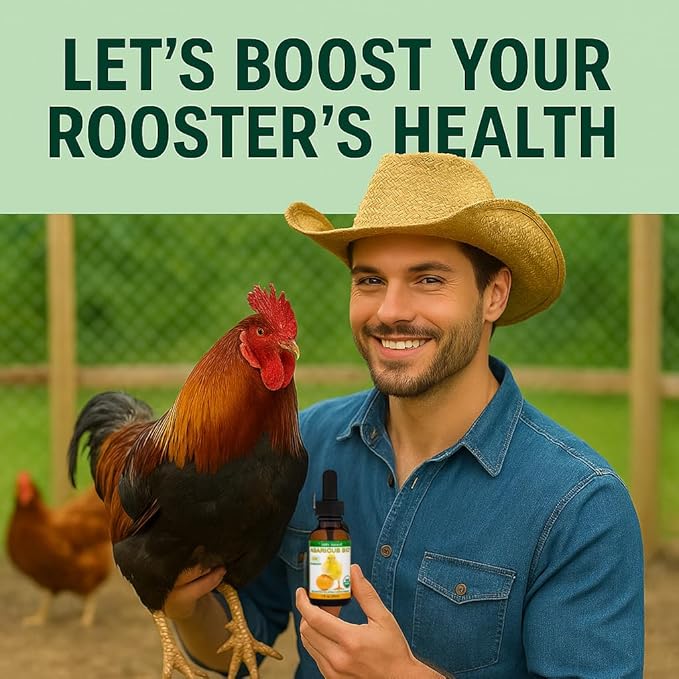 Agaricus Bio for Poultry (CX30) – Organic Herb Supplement for Healthy Chickens, Immune & Digestion Health Booster Drops, Prebiotics Water Additive for Laying Hens, Chicks & Backyard Chicken, 30 ml