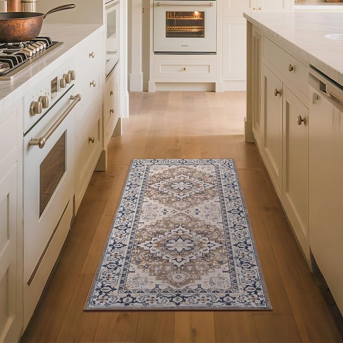 Lofus 2x5 Runner Rug for Hallways, Washable Kitchen Rugs, Non-Slip Rugs for