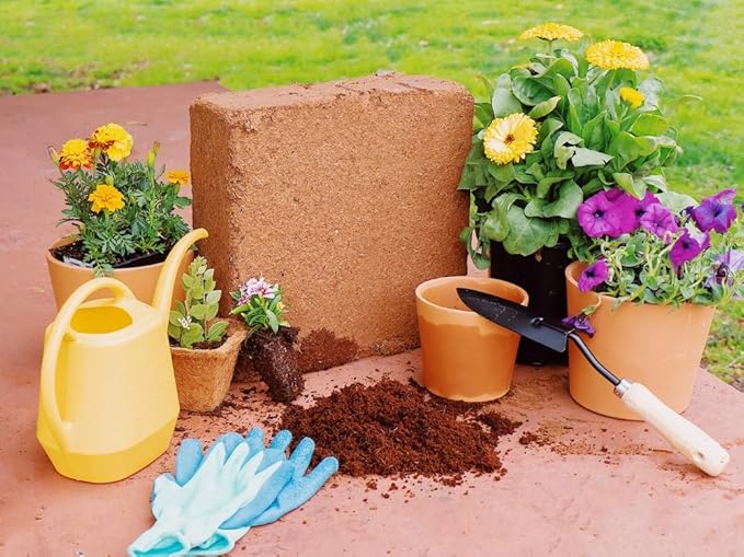 Coco Coir for Plants 1-Pack – 2.6 Cu. Ft. Compressed Coconut Coir Bricks, 10 lb. Organic, Low EC, pH Balanced Coco Peat for Indoor & Outdoor Gardening, Potting Soil, Indoor Plant Soil