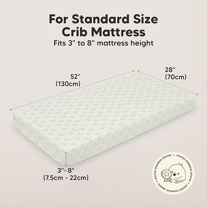 KeaBabies 2-Pack Organic Crib Sheets for Boys, Girls - 52x28 Fitted Crib Mattress Sheet Neutral, Breathable Jersey Cotton Cover for Baby Bed, Toddler Mattress, Soft & Cute Prints (Fleur)
