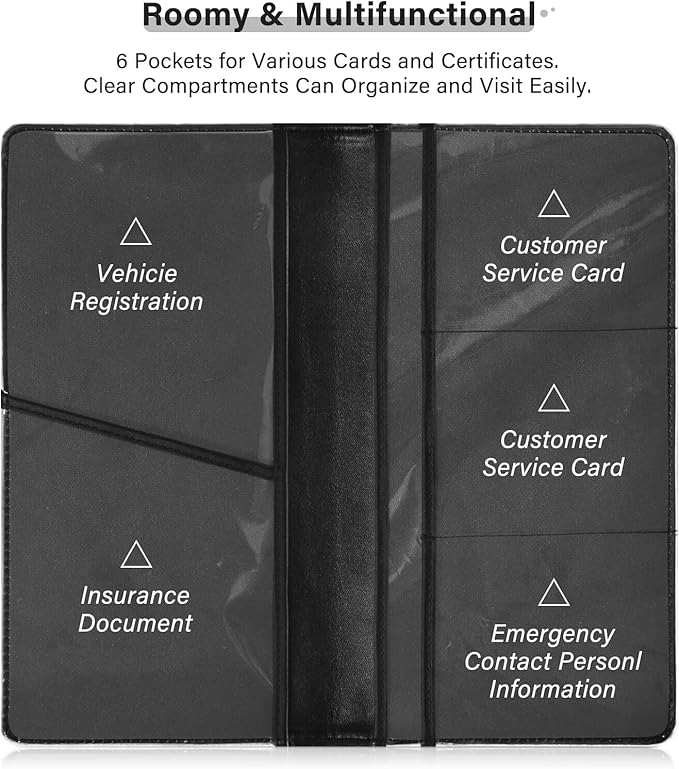 xigua Cow Print Car Registration and Insurance Holder,Leather Registration and Insurance Card Holder Vehicle Glove Box Organizer for Documents, Driver License and Cards 1