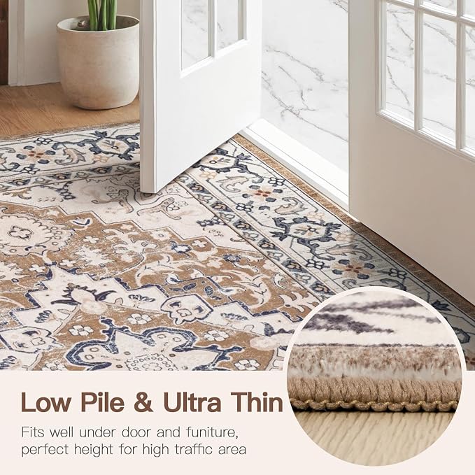 Lofus 6ft Area Rugs for Living Room, Washable Area Rug, Rugs for Bedroom