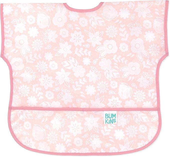Bumkins Bibs - Toddler Bibs, Waterproof, Large for 1-3 Years, Short Sleeve