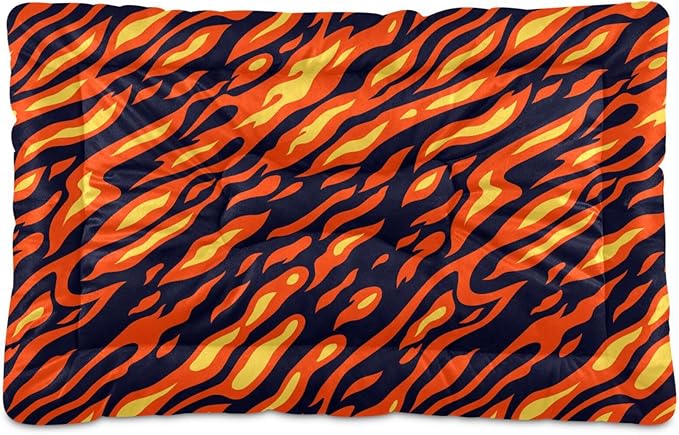 Pet Bed Fire Flame Dog Bed Mat Absorbing Non Slip Pad Pet Sleeping Mat for Small, Medium, and Large Dogs Puppy Cat 36 in x 24 in