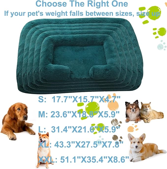 Dog Beds Large Sized dog Orthopedic, Sofa Dog Bed with Waterproof Lining and Nonskid Bottom, Rectangle Washable Dog Bed for Medium Small Dogs and Cats Comfortable ( Color : Blue1 , Size : 31 x 21" )