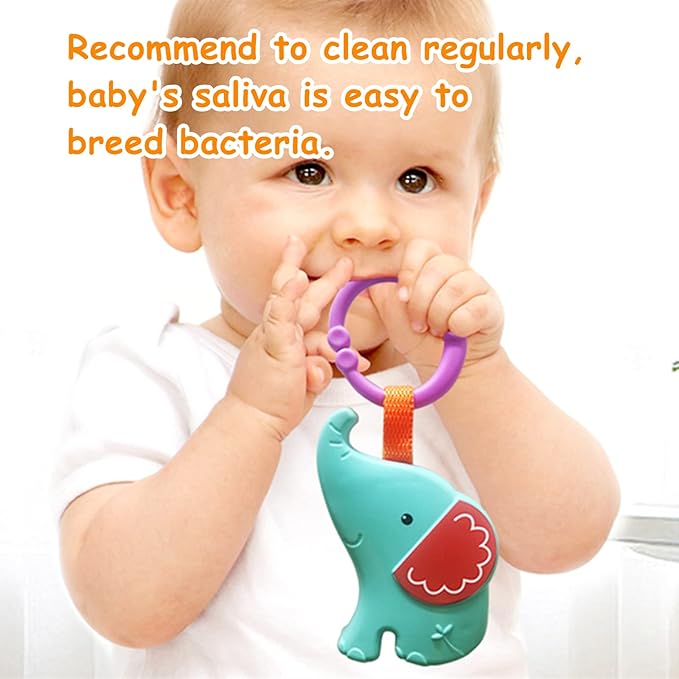 Baby Toys, Cartoon Animal Hanging Rattle Toys, Handbells Baby Rattles, Baby Bed Crib Car Seat Travel Stroller Toys for Infant, Best Birthday Gift for Newborn, 4 Pack