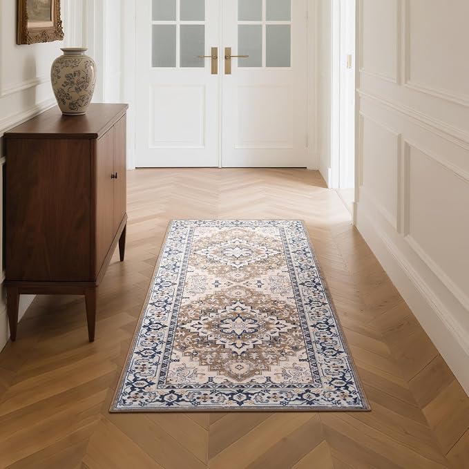 Lofus 2x5 Runner Rug for Hallways, Washable Kitchen Rugs, Non-Slip Rugs for