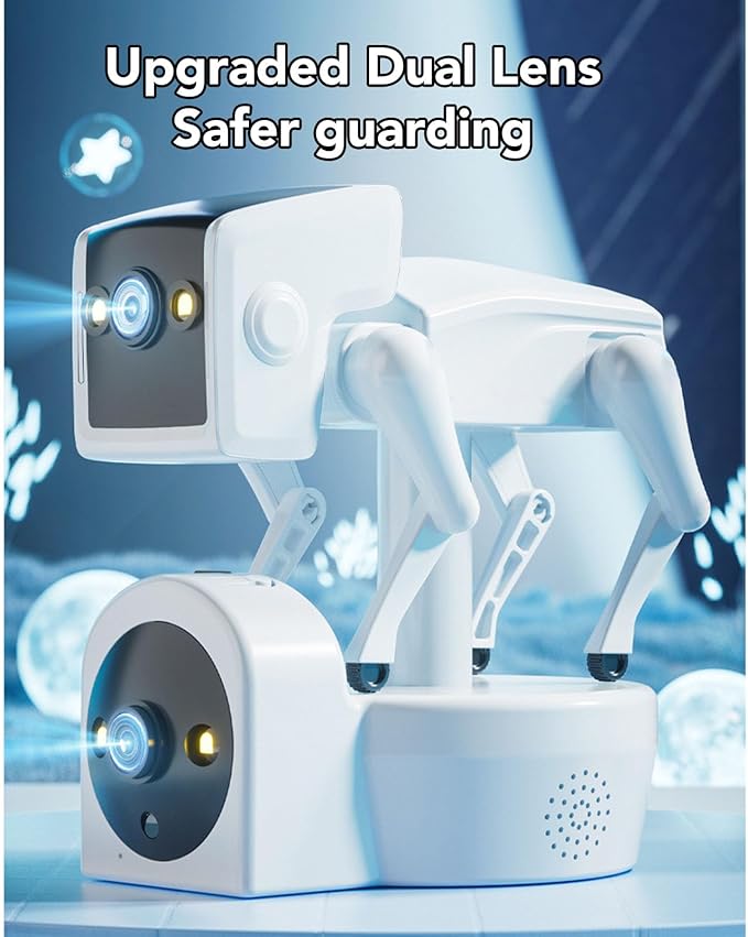 Denash Pet Camera Indoor,1080P Pet Smart Security Cameras,5G WiFi Dog Robot Camera with 360 Rotating Security Cameras Support AI Detection