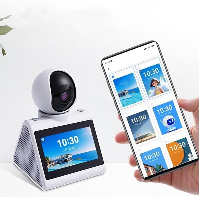 Two Way Video Calling Camera with 4.3 inch HD Screen & AI Voice Function, 2MP 1080P Baby Elder Nanny Dog Pet Camera, One Click Video Calling Devices for Grandparents