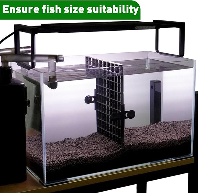 LINLAN 4 Pieces 5.9x11.8in (15X30cm) Aquarium Grid Plastic, Fish Tank Divider, Egg Crate for DIY Filtration and Bottom Protection in Aquascaping (White-No Accessories)
