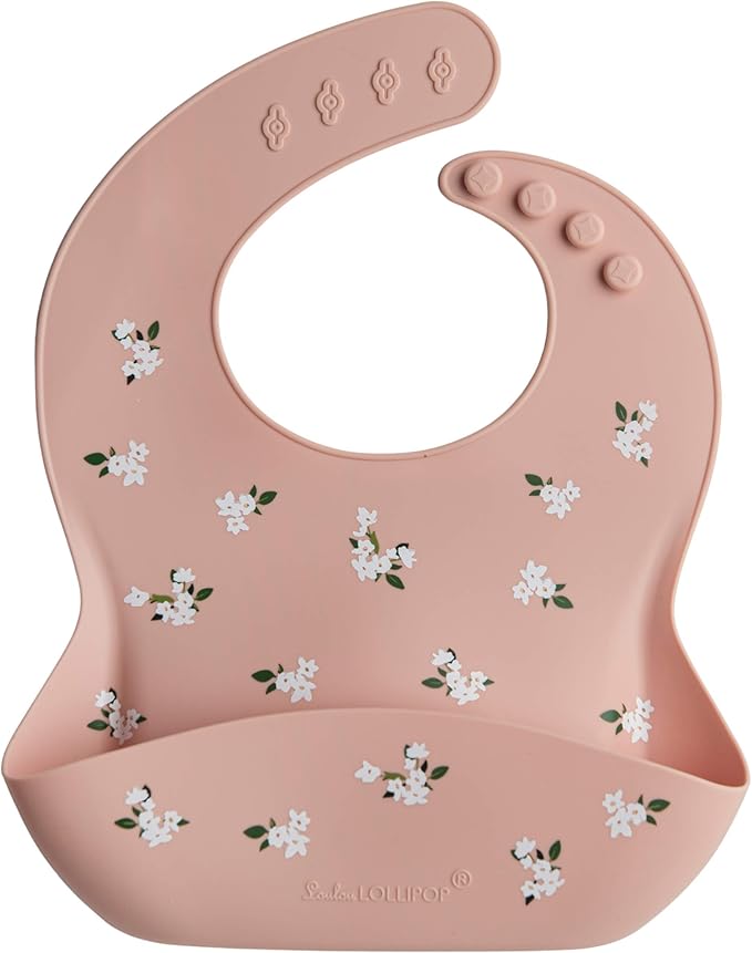 Loulou Lollipop Soft, Waterproof Silicone Feeding Bib for Babies and Toddlers