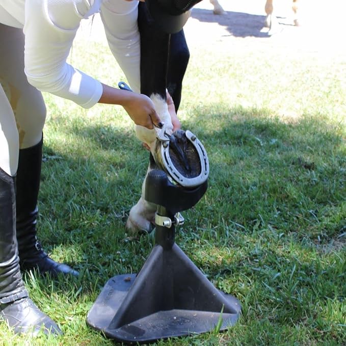 HOOF-IT Blacksmith Farrier Horse Hoof Stand, Black