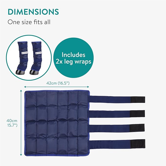 Navaris Horse Cooling Leg Wraps - Robust and Durable Cool Ice Boots for Horses - Freezer Boots Above Hoof - One Size Wrap Fits All - Standing Leg Cooler for Sport or Polo - 2 Pack