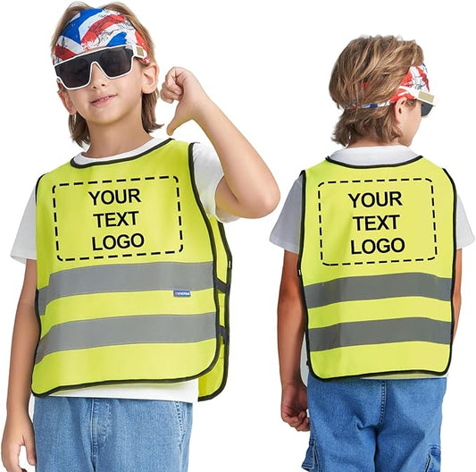 A-SAFETY Kids High Vis Reflective construction Safety vest customized LOGO