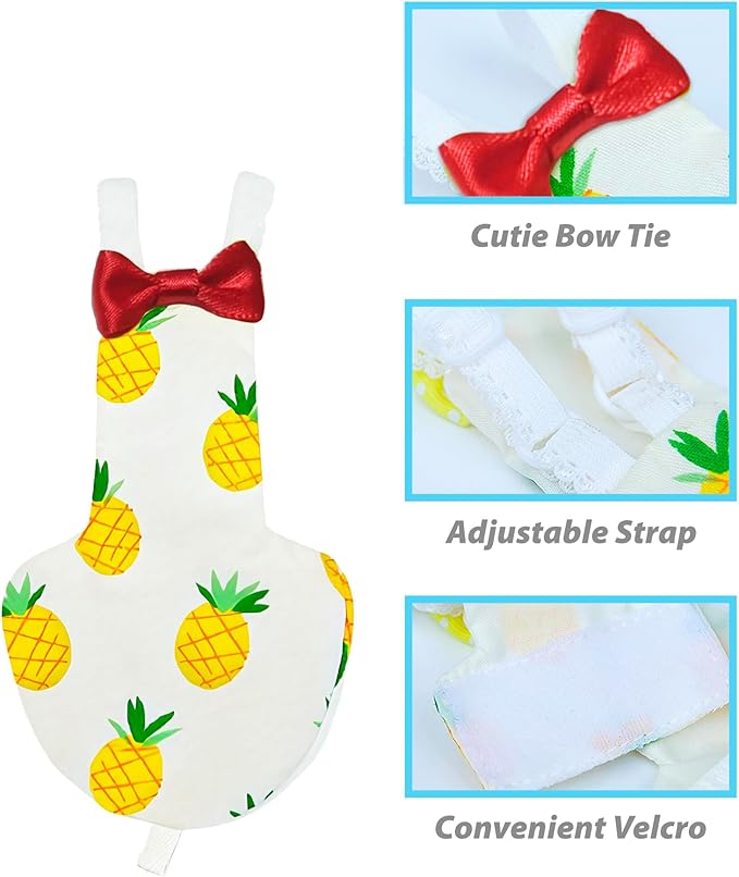 UKJENT Bird Diaper with 78 Inch Flying Leash - 2 Pack, Reusable Flight Suit with Waterproof Inner Layer, Washable Cute Urine Wet Suit for Cockatiel Monk Parakeet Sun Parakeet Lory(M)