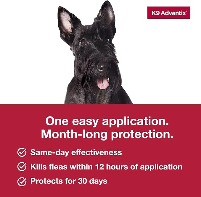 K9 Advantix Flea, Tick & Mosquito Prevention for Dogs 11-20 lbs. | Flea Drops for Medium Dogs | Apply Monthly | 2 Treatments (Pack of 3)