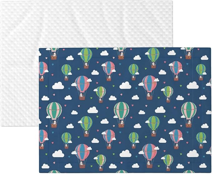 Double Sided Plush Pet Blanket with Cozy Dot Texture and Smooth Reverse, Dachshund Hot Air Balloon Dogs, Reversible Throw for Dogs Cats on Couches Beds Crates