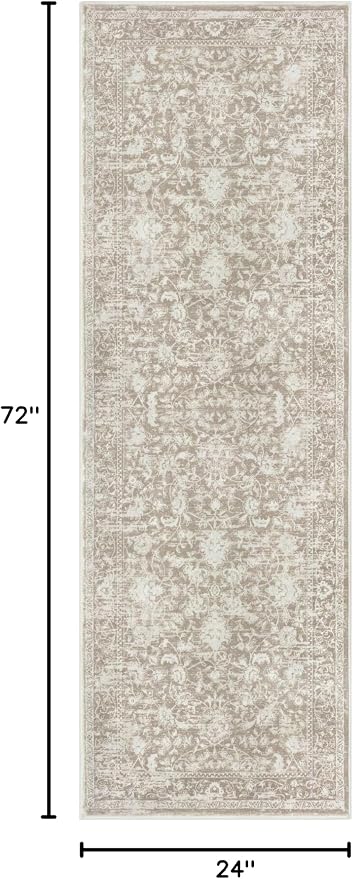 KILOCOCO Hallway Runner 2x6 Kitchen Runner Rug Printed Vintage Floral Washable