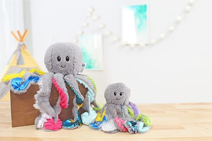 Mini Sensory Octopus Plush Toy, Travel-Size Fidget Plush for Special Needs and Sensory Fun