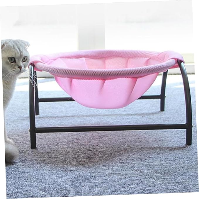 Milisten Breathable Elevated Bed Frame Pet Sleeping Cot for Indoor and Outdoor Use Removable Nest for Easy Cleaning Lightweight and Stable Design