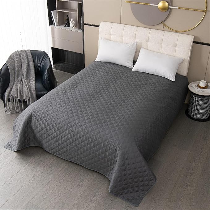 GIBZ Waterproof Dog Bed Cover Anti Slip Pet Furniture Protector Blanket Washable Thick Quilted Mat, White, 50.8x76.2cm