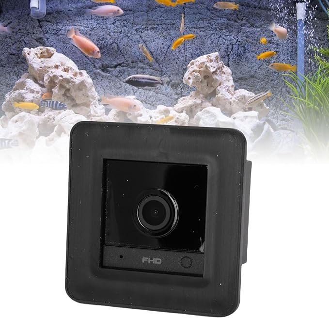 ciciglow 2MP 2K Aquarium & Terrarium Pet Camera, 140 Wide Angle, Anti Glare WiFi Fish Tank Camera with AI Motion Detection for Reptile Terrarium
