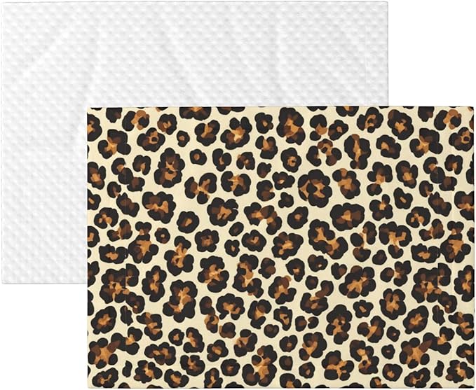 Reversible Plush Throw for Dogs and Cats, Leopard Prints Printed, Double Sided Blanket with Nubby Dot Side and Sleek Side Ideal for Cuddling Nesting Security
