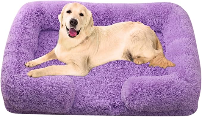 Dog Beds Large Sized dog Orthopedic, Sofa Dog Bed with Waterproof Lining and Nonskid Bottom, Rectangle Washable Dog Bed for Medium Small Dogs and Cats Comfortable ( Color : Brown1 , Size : 23 x 18" )