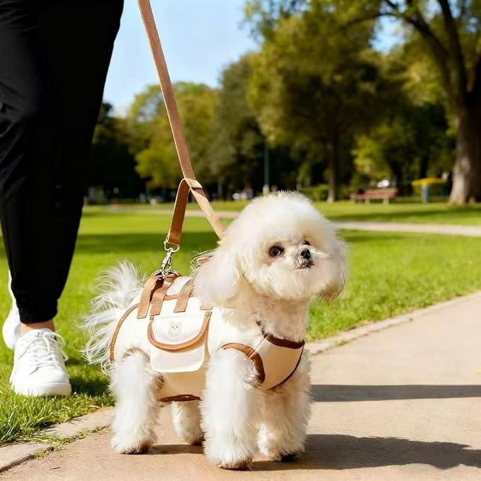 Portable Small Dog & Cat Pet Carrier Sling & Backpack for Small Dogs & Cats & Puppy, Dog & Pet Purse Bag Carrier Sling for Small Dogs with Dog Traction Leash, Crossbody Sling Carriers (Orange M)